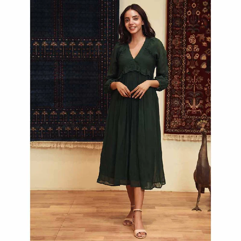 Rozana  Jaipur Amina Green Dress