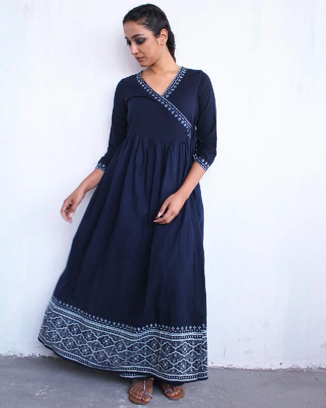 Chidiyaa Blue Cotton Dress