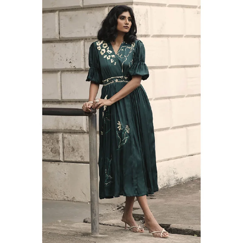 Ekastories Emerald Overlay Dress