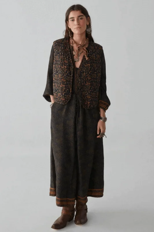 ROBERTA DRESS CACHEMIRA MOUTARDE