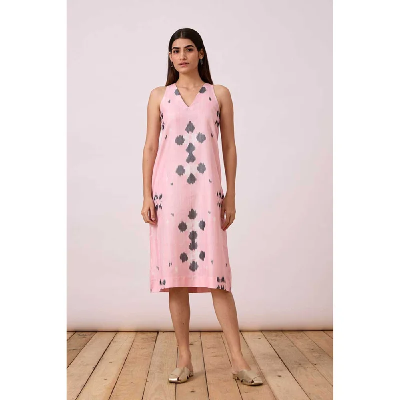 The Summer House Strand Pink Ikat Regular Fit Dress