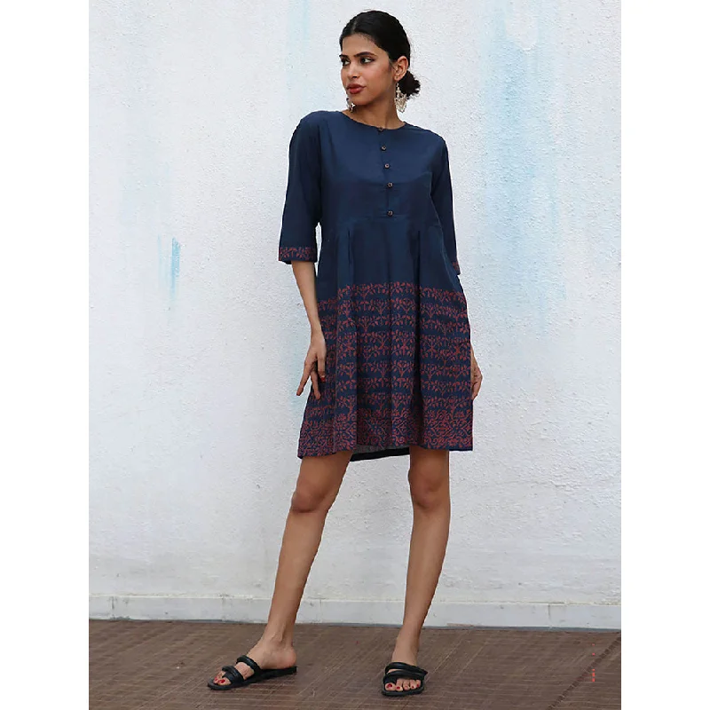 Chidiyaa Nomad Elissa Block printed Cotton Dress