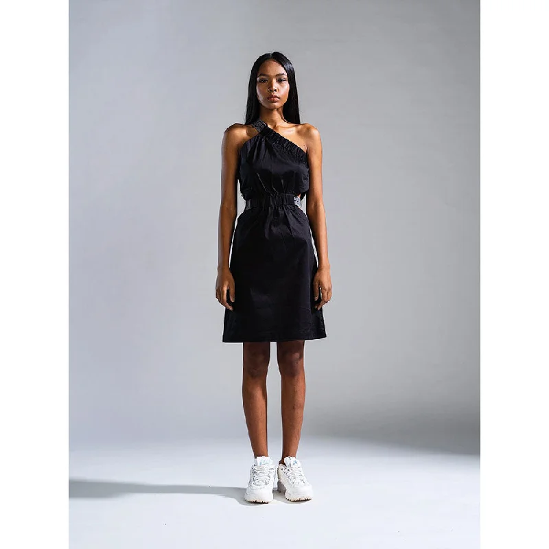 PRIMAL GRAY Black Recycled Cotton Elastic Dress
