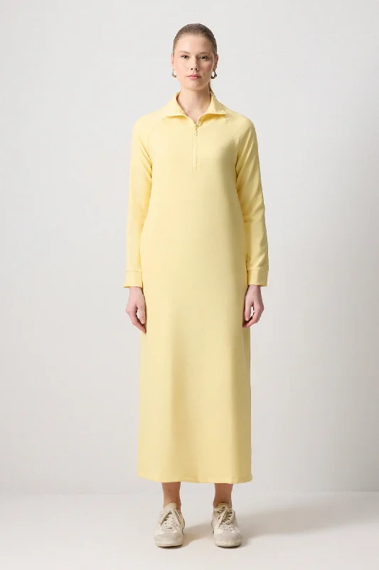 ZIPPER CREPE DRESS