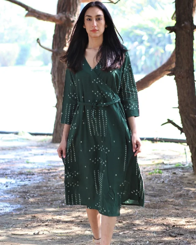 Chidiyaa Green Cotton Dress