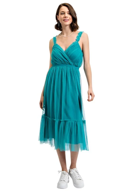Fully Lined Tulle Dress with Adjustable Straps