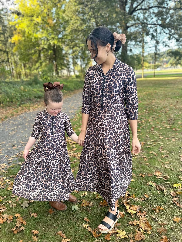 Girl's Leopard Athletic Dress
