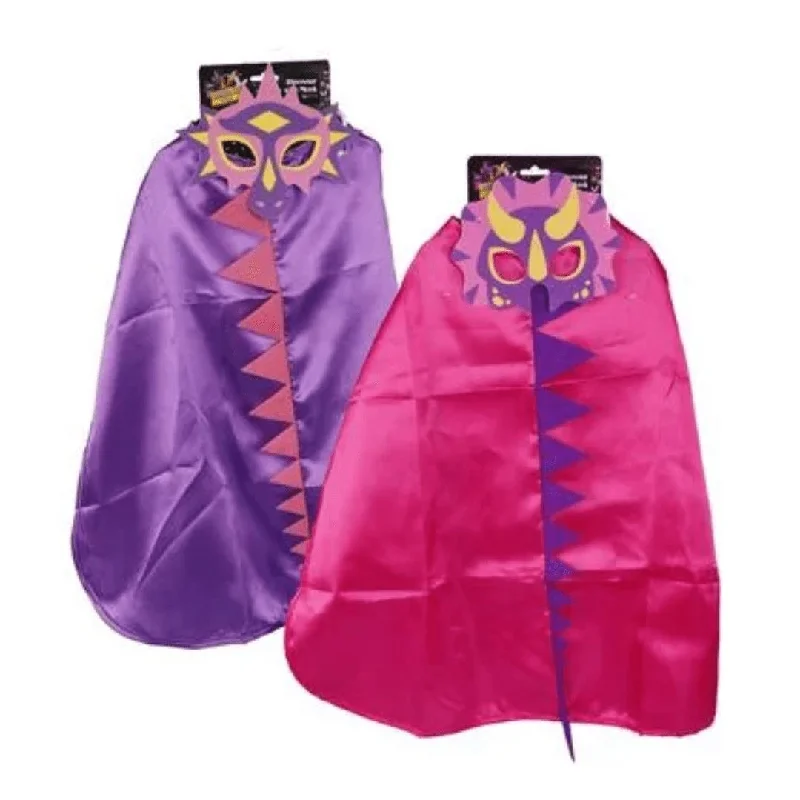 Dress up Cape & Mask Dinosaur Girl
