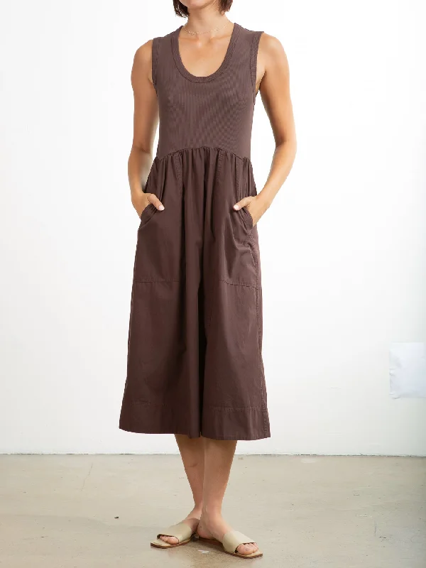 Jaclyn Dress in Paperweight Cotton - Bittersweet