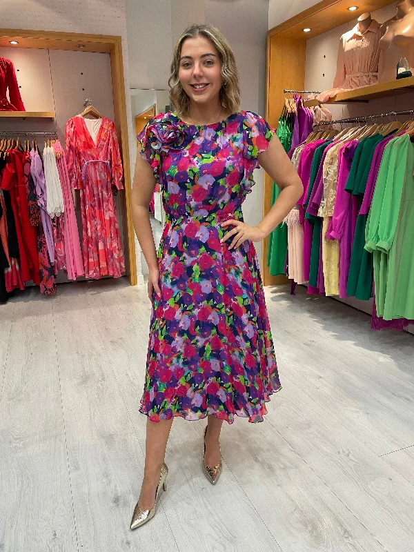 Nissa Bright Waterlily Dress