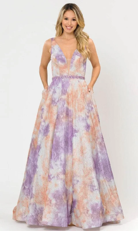 Poly USA 8346 - Two-Toned Glitter Dress