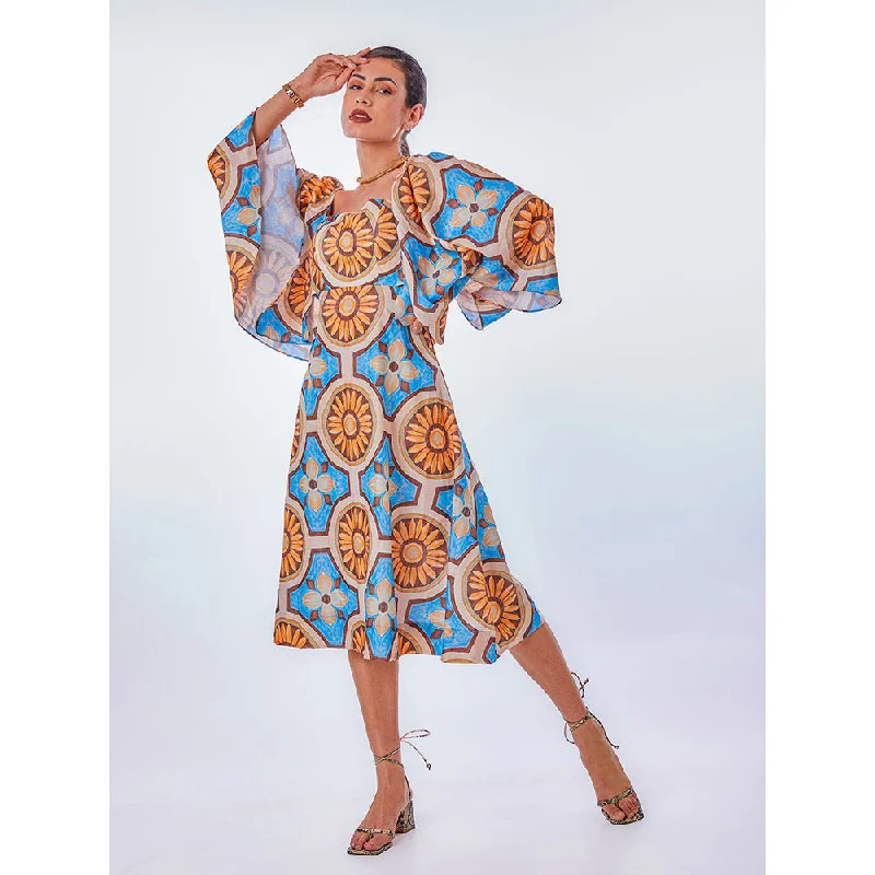 FUGA Sunflower Dress Blue