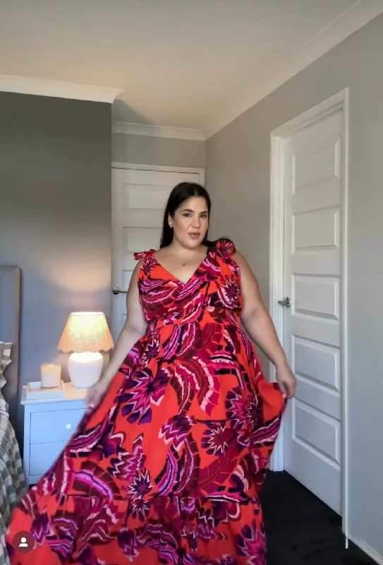 Winona Dress - ORANGE FLORAL