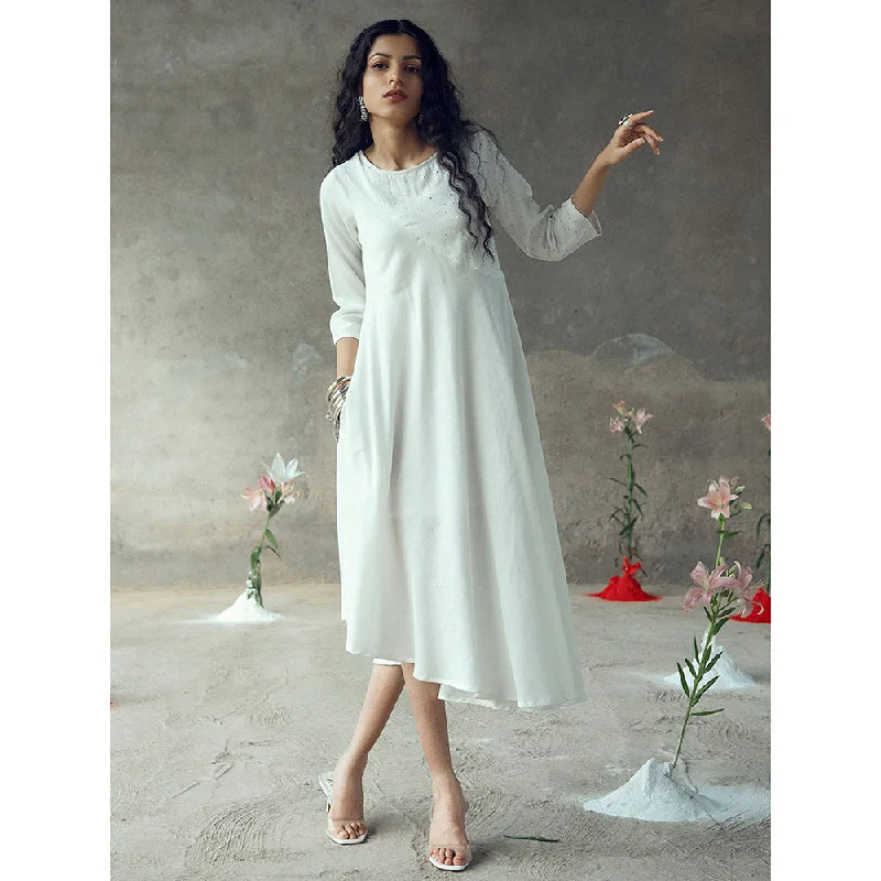 Gulaal Supriya White Umbrella Dress