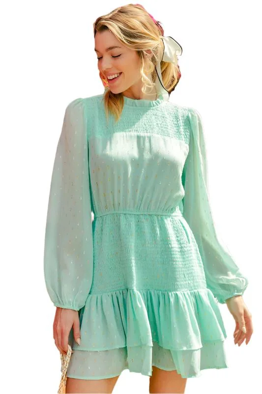 Chiffon Smock Ruffle Dress