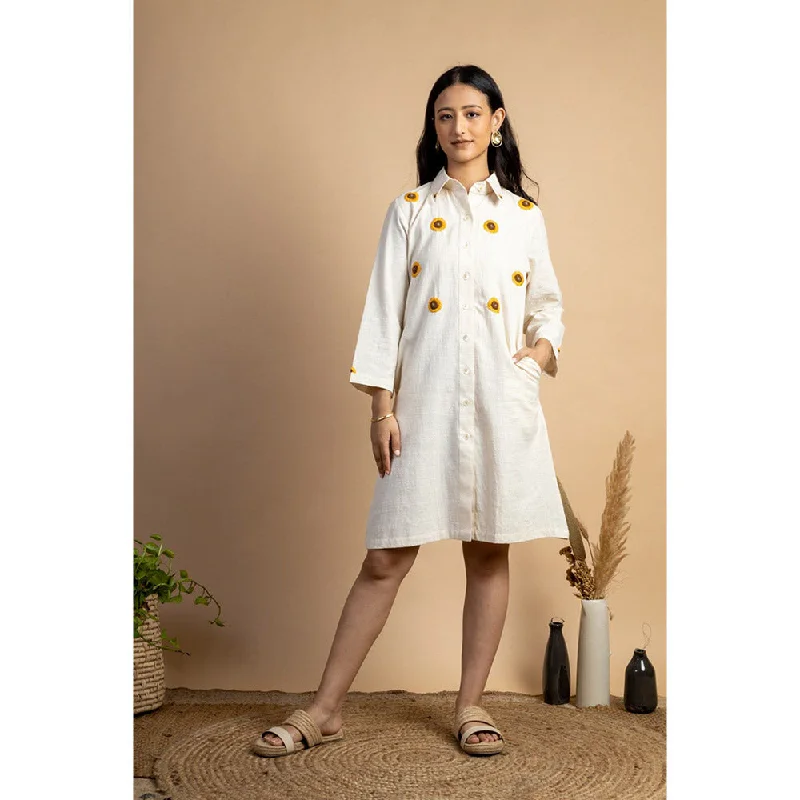 Mushio Suraj Mukhi Dress with Floral Hand Embroidery