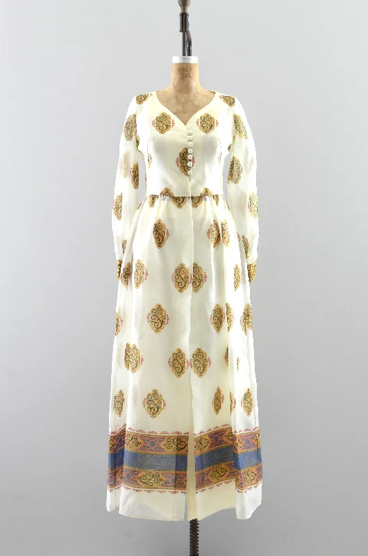 Vintage 1970s Alfred Shaheen Dress Set