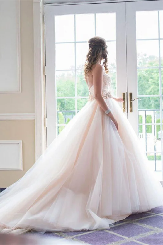 Charming Sweetheart Sweep Train Ball Gown Quinceanera Dress Prom Dress