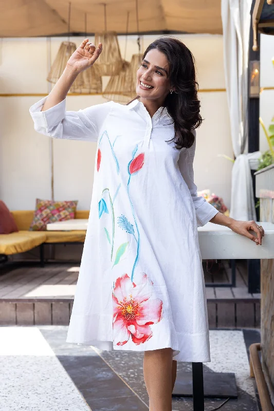 Summer Vibe A-line White Dress