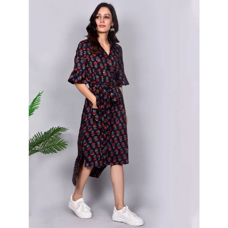 Empress Pitara Block Print High Low Dress