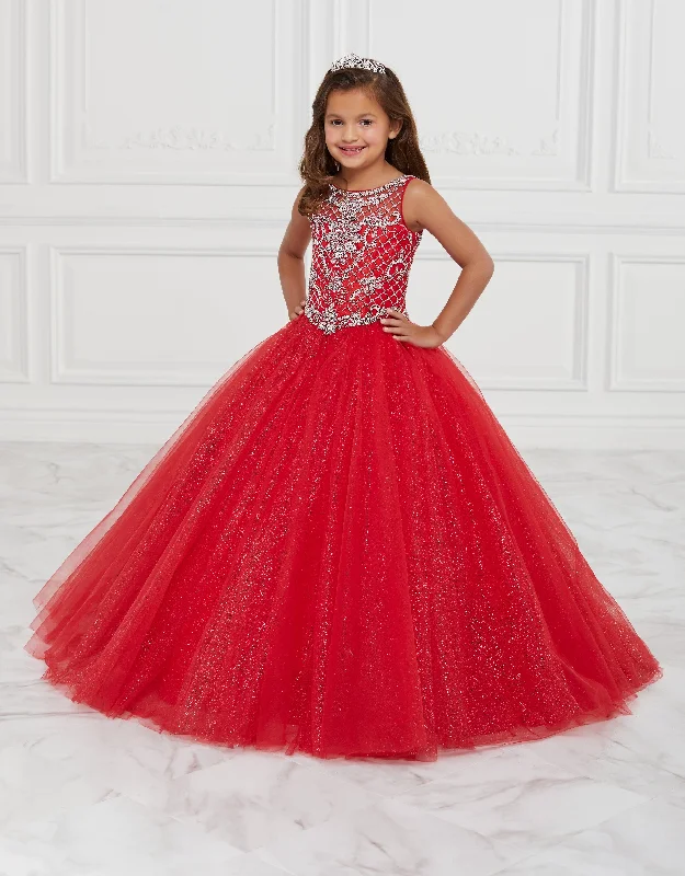 Girls Long Sleeveless Glitter Dress by Tiffany Princess 13597
