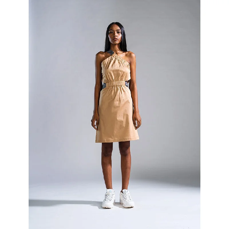 PRIMAL GRAY Beige Recycled Cotton Elastic Dress