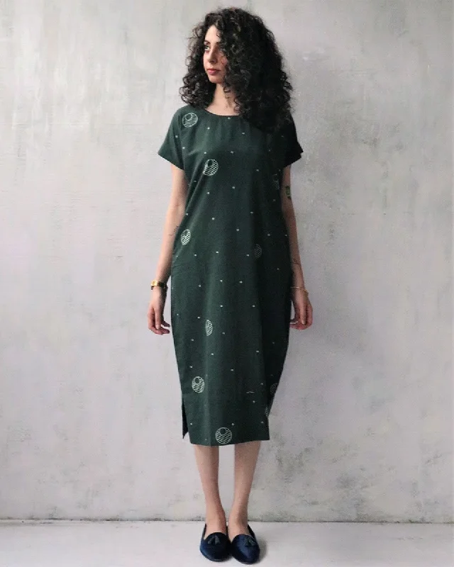 Chidiyaa Green Cotton Dress