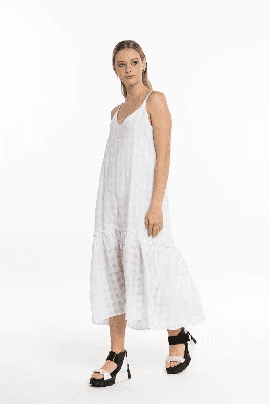 REFRACTION DRESS WHITE