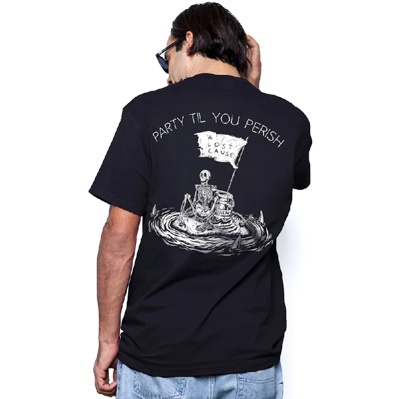 Party Till You Perish T-Shirt Thin T-Shirt Open Front Quick Dry