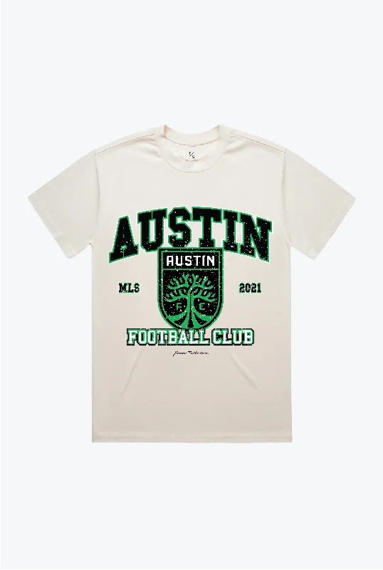 Austin FC Vintage Washed T-Shirt - Ivory Houndstooth Herringbone Solid