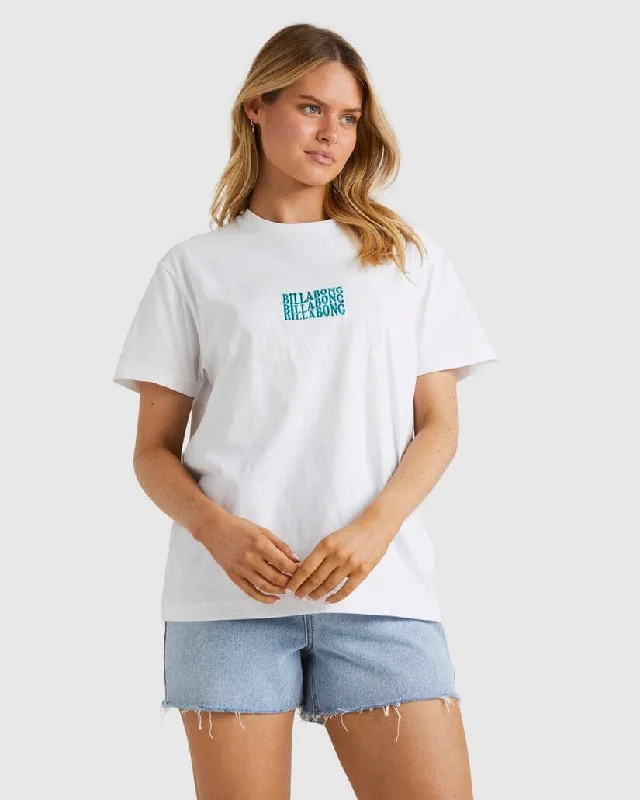 Billabong Surf High T-Shirt Striped Floral Plaid
