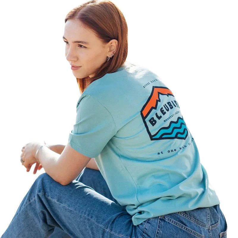 Bleubird Groundswell Crew Neck Short Sleeve T-Shirt - Teal Nylon Fabric Polyester Fabric Spandex Fabric Bleubird Groundswell Crew Neck Short Sleeve T-Shirt - Teal Nylon Fabric Polyester Fabric Spandex Fabric