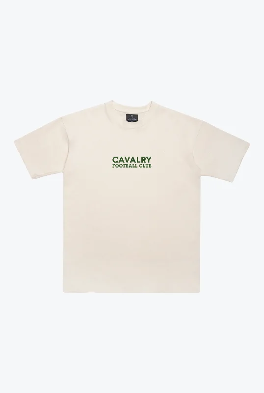 Cavalry FC Heavyweight T-Shirt - Ivory Front Pockets Side Pockets Patch Pockets