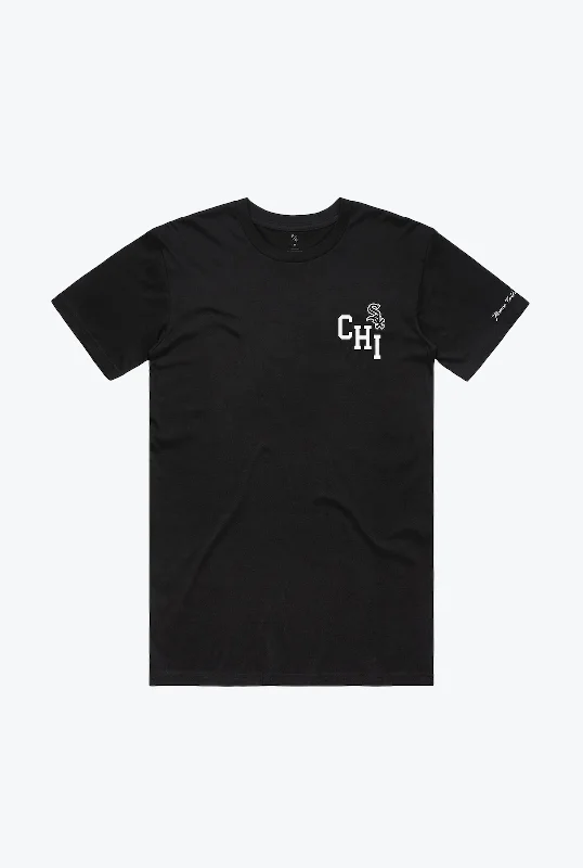 Chicago White Sox Essentials T-Shirt - Black Wool Fabric Cashmere Fabric Tweed Fabric Chicago White Sox Essentials T-Shirt - Black Wool Fabric Cashmere Fabric Tweed Fabric