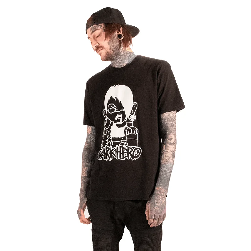 Emo Kid T-Shirt Solid Color Striped Floral
