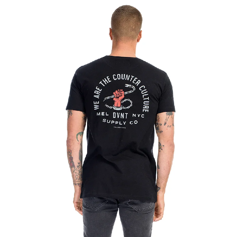 Red Hand With Crowbar T-Shirt Terry Blend Velvet Blend Canvas Blend