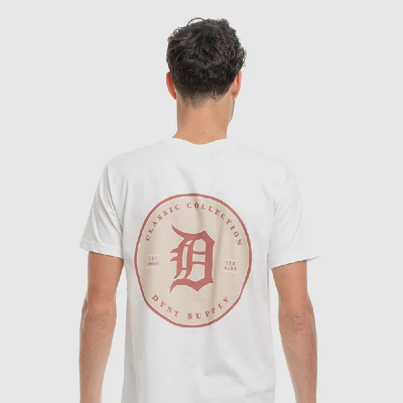 White Classic T-Shirt Graphic Embroidered Appliqued