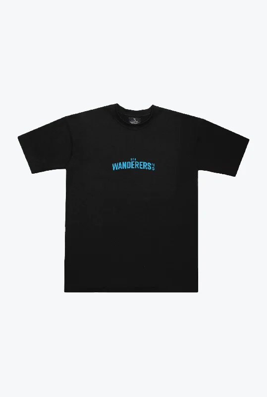 Halifax Wanderers Heavyweight T-Shirt - Black Mesh Blend Leather Blend Suede Blend