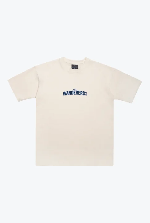 Halifax Wanderers Heavyweight T-Shirt - Ivory Striped Floral Plaid