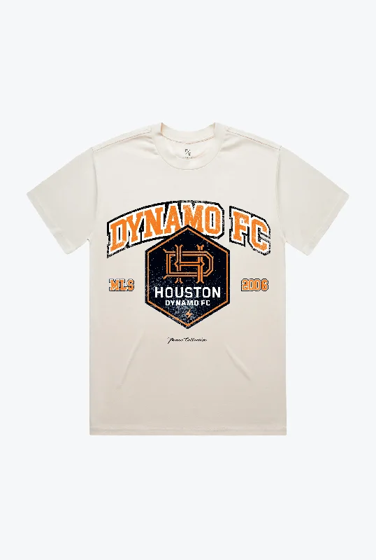 Houston Dynamo FC Vintage Washed T-Shirt - Ivory Spandex Blend Rayon Blend Denim Blend Houston Dynamo FC Vintage Washed T-Shirt - Ivory Spandex Blend Rayon Blend Denim Blend
