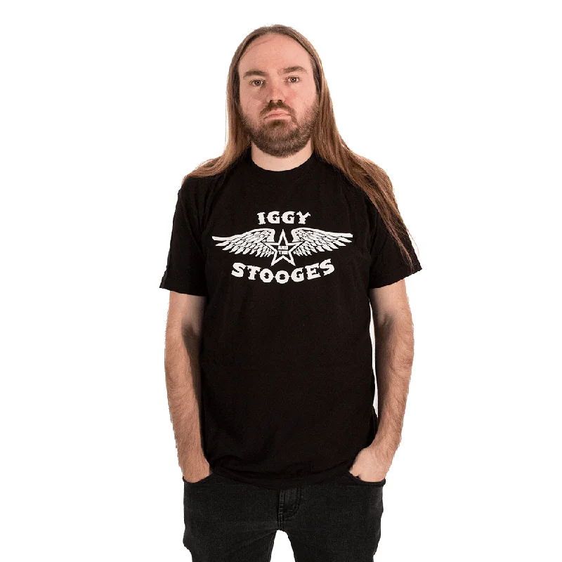 Iggy Pop | Wings T-Shirt Front Pockets Side Pockets Patch Pockets