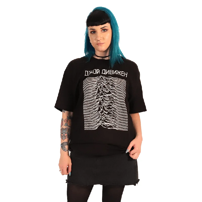 Joy Division | Unknown Pleasures Russian T-Shirt Machine Wash Dry Clean Hand Wash
