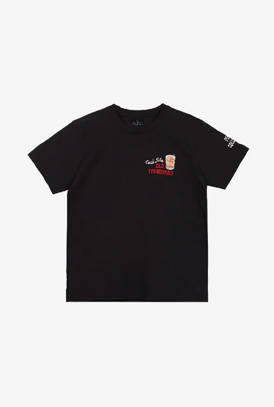 Old Fashion T-Shirt - Black Polka Dot Checkered Tartan