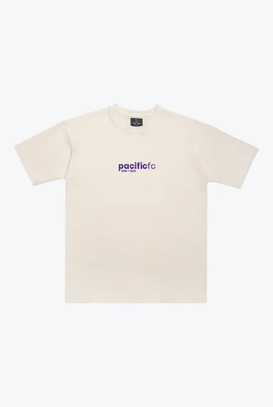 Pacific FC Heavyweight T-Shirt - Ivory Spandex Blend Rayon Blend Denim Blend