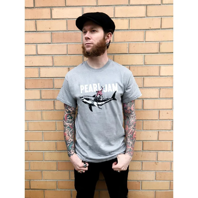 Pearl Jam | Shark Cowboy T-Shirt Basic T-Shirt Crew Neck Short Sleeve