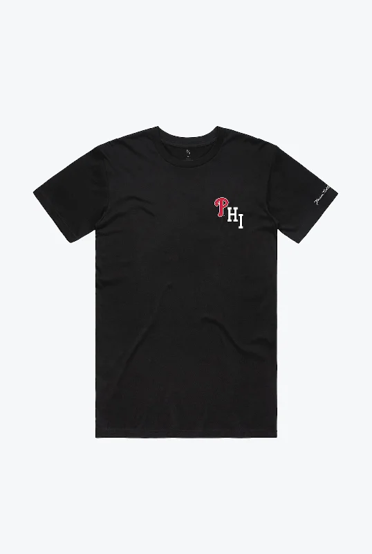 Philadelphia Phillies Essentials T-Shirt - Black Terry Blend Velvet Blend Canvas Blend Philadelphia Phillies Essentials T-Shirt - Black Terry Blend Velvet Blend Canvas Blend