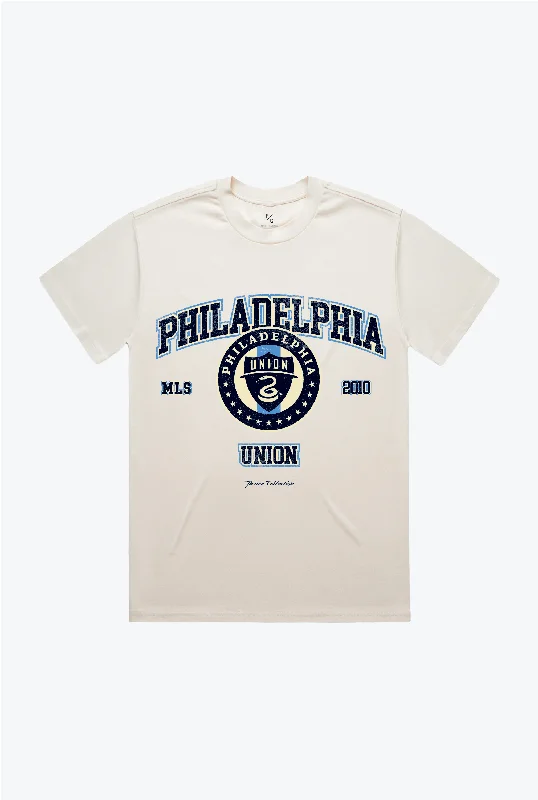 Philadelphia Union Vintage Washed T-Shirt - Ivory Cashmere Blend Cotton Blend Poly Blend Philadelphia Union Vintage Washed T-Shirt - Ivory Cashmere Blend Cotton Blend Poly Blend