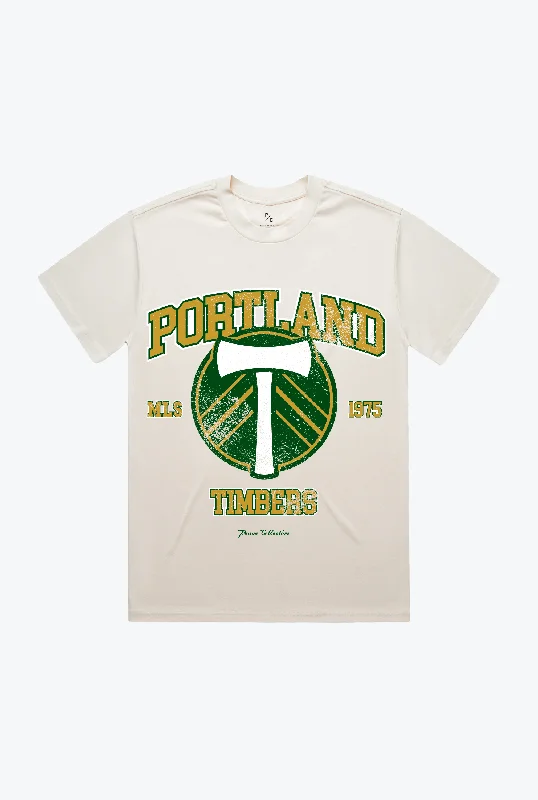 Portland Timbers Vintage Washed T-Shirt - Ivory Fleece Fabric Down Fabric Feather Fabric Portland Timbers Vintage Washed T-Shirt - Ivory Fleece Fabric Down Fabric Feather Fabric