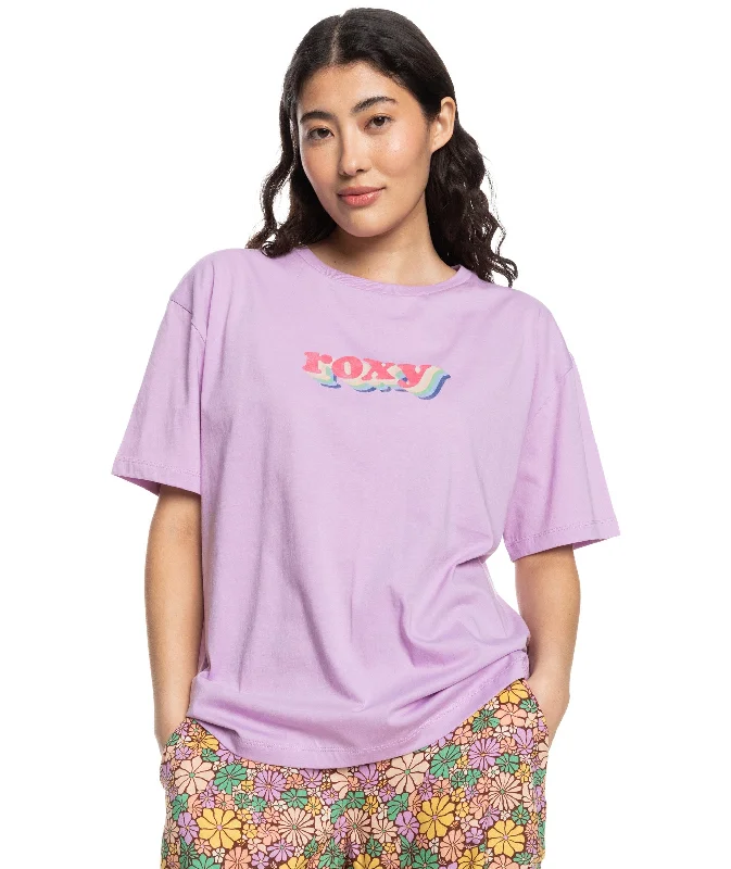 Roxy Sand Under The Sky Oversized T-Shirt Hooded Caped Shawl Collar