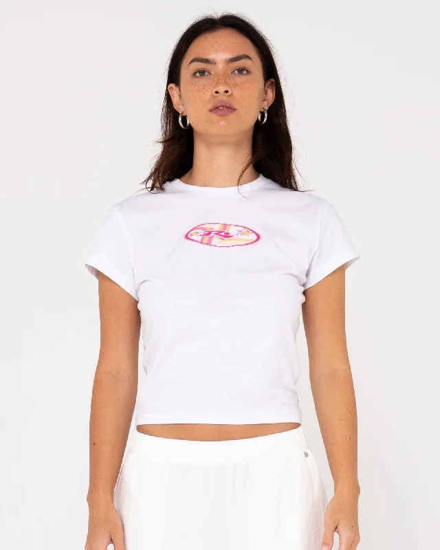 Rusty Circles Skimmer T-Shirt Seamless Knitted Crochet